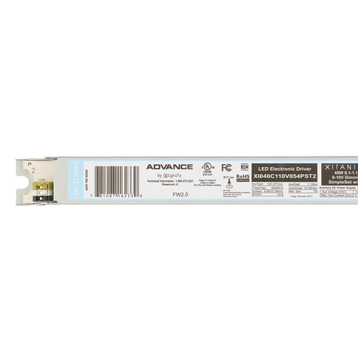 Advance XI040C110V054PST2M Xitanium Linear LED Driver 40W 0-10V Auxiliary 120-277V (#929001780613)