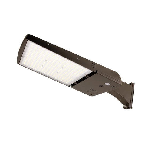 Maxlite 113451 LED Area Light Wattage/CCT Selectable 150W/125W/100W 3000K/4000K/5000K 120-277V Manual And IR Changeable Type III/IV/V Bronze Straight Arm C-Max Compatible (AE150UMI-WCSBACR)