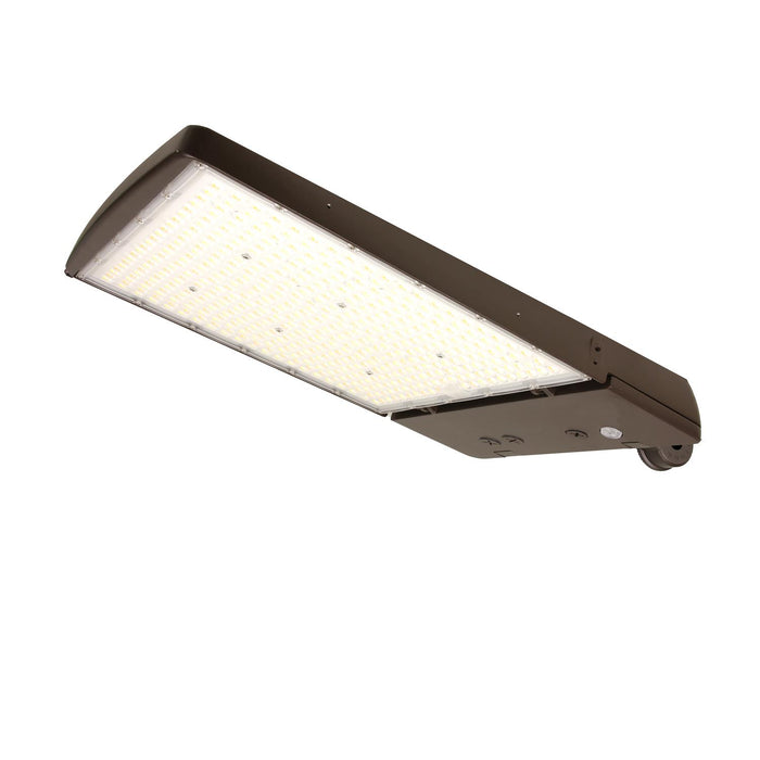 Maxlite 112609 LED Area Light Wattage/CCT Selectable 200W/175W/150W 3000K/4000K/5000K 277-480V Manual And IR Changeable Type III/IV/V Bronze Upper Knuckle Attached (AE200HMI-WCSBXCRTA)