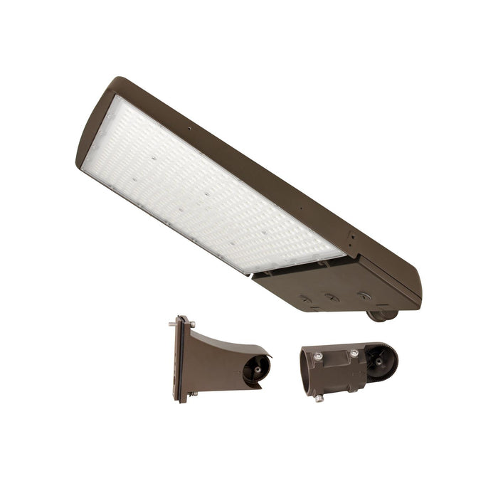 Maxlite 112710 Area Light Wattage/CCT Selectable 200W/175W/150W 3000K/4000K/5000K 120-277V Manual Changeable T3/T4/T5 Bronze Upper Knuckle Attached (AE200UMC-WCSB2CR)