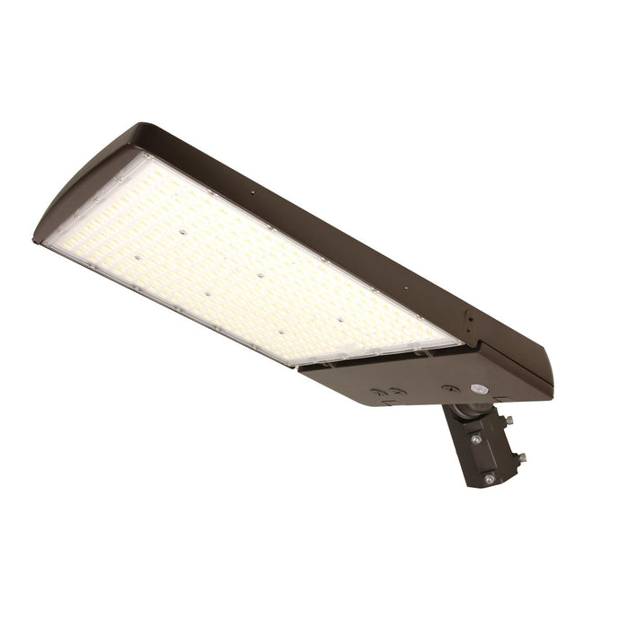 Maxlite 112364 LED Area Light Wattage/CCT Selectable 300W/250W/200W 3000K/4000K/5000K 277-480V Manual And IR Changeable Type III/IV/V Bronze Slipfitter (AE300HMI-WCSBKCR)