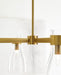Generation Lighting Moritz 4-Light Linear Chandelier Burnished Brass Finish With Clear Glass Shades And Clear Glass Shades (AEC1014BBS)