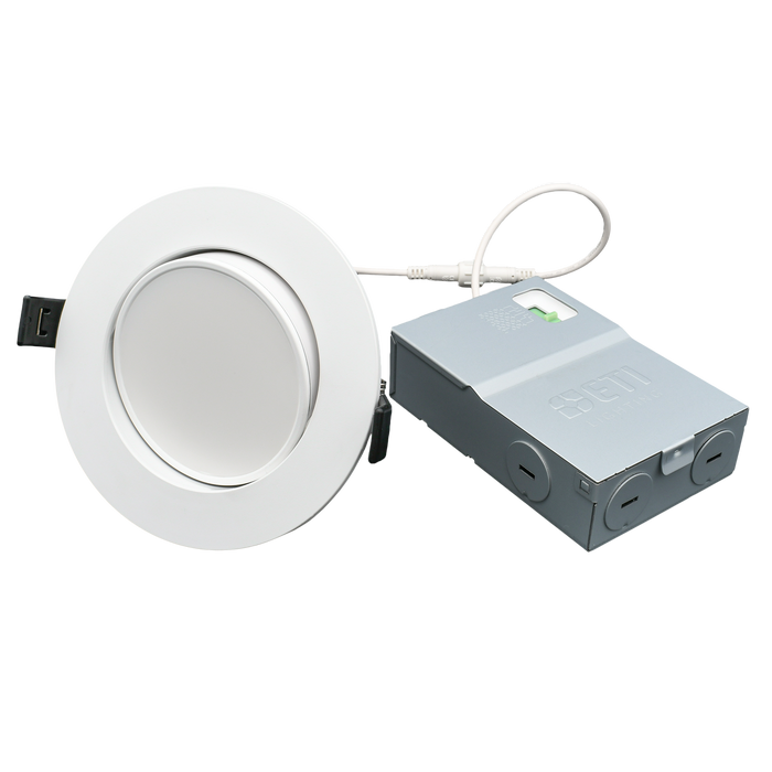ETI ALCG-4-9CP5-SV-TD Altair Series 4 Inch Gimbal Canless Downlight 8W 90 CRI CCT Selectable 2700K/3000K/3500K/4000K/5000K 120V Triac Dimming (63325101)