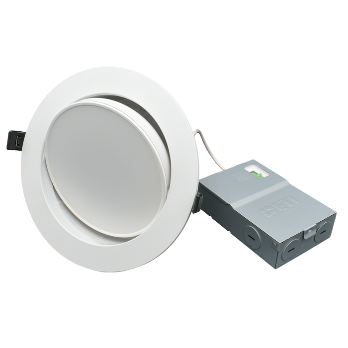 ETI ALCG-6-9CP5-SV-TD Altair Series 6 Inch Gimbal Canless Downlight 12W 90 CRI CCT Selectable 2700K/3000K/3500K/4000K/5000K 120V Triac Dimming (63326101)