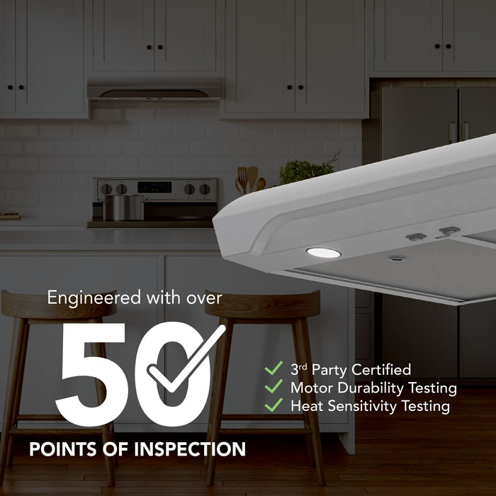 Broan-NuTone Alta 1 Max 350 CFM 30 Inch Under Cabinet Range Hood Stainless Steel (ALT1303SS)