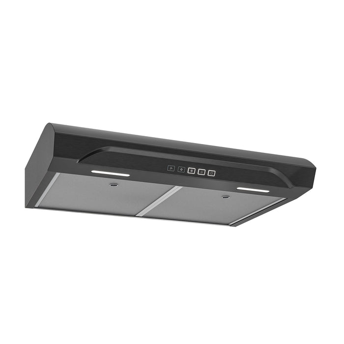 Broan-NuTone Alta 2 Max 350 CFM 30 Inch Under Cabinet Range Hood Black Stainless Steel (ALT2303BLS)