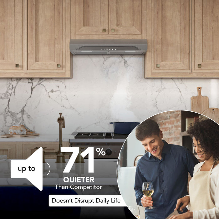 Broan-NuTone Alta 3 Max 490 CFM 30 Inch Under Cabinet Range Hood Stainless Steel (ALT3304SS)