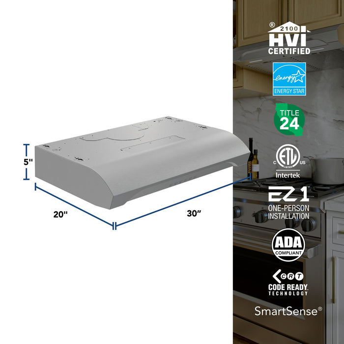 Broan-NuTone Alta 4 Max 640 CFM 30 Inch Under Cabinet Range Hood Stainless Steel (ALT4306SS)