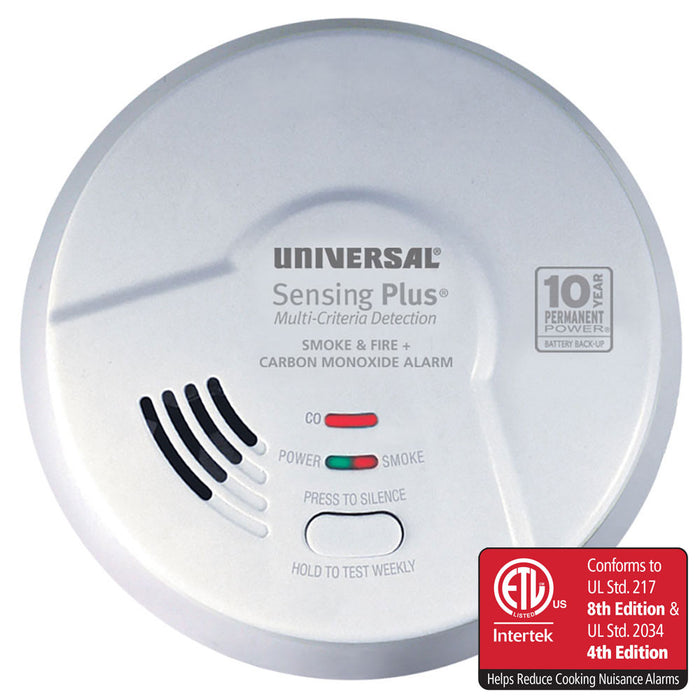 USI Sensing Plus Combination Smoke/Fire And Carbon Monoxide Alarm With 10-Year Battery (AMIC3511SB)