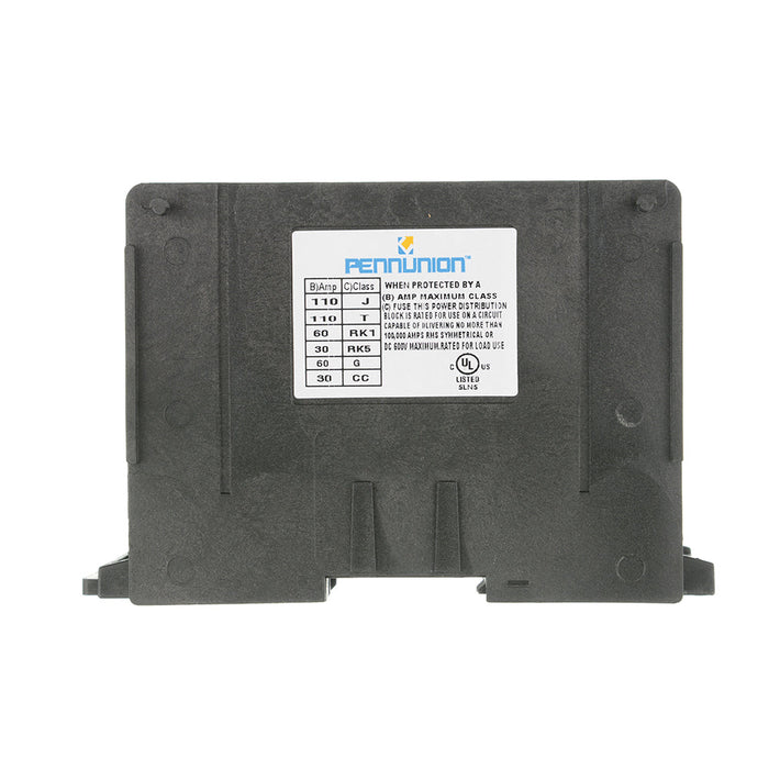 Penn Union Aluminum Power Distribution Block 350 Kcmil 6 AWG (Run) 2/0 AWG 14 AWG (Tap) (APDB163501)