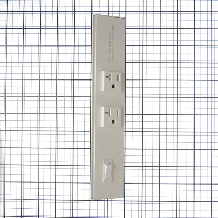 American Lighting Atom 10" Power Strip - 2 Receptacles - 120V - White (ATOM-120V-10-WH)