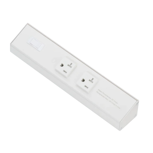 American Lighting Atom 10 Inch Power Strip 2 Receptacles 120V White (ATOM-120V-10-WH)