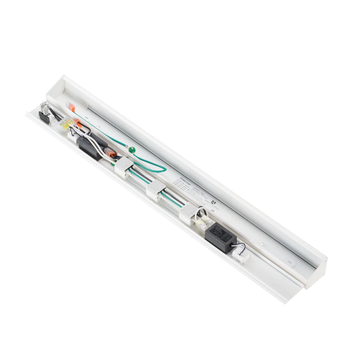 American Lighting Atom Low Profile Power Strip With 3 Receptacles/2 USB Ports 120V 24 Inch White (ATOM-120V-24-WH)