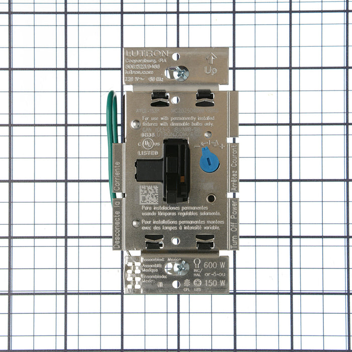 Lutron Ariadni 150W LED 3-Way Dimmer Black (AYCL-153P-BL)