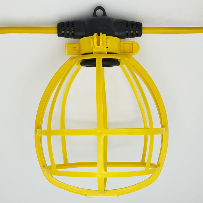Sunlite EX50-16/2/SL 50 Foot String Light With Yellow Plastic Cage For 16 Gauge (04224-SU)