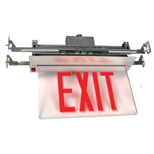 Sunlite EXIT/EDGE/RC/2RF/MI/AL/EM/NYC Recessed Edge-Lit Exit Light Double Faced Mirrored Plate Emergency Back Up Battery (04326-SU)