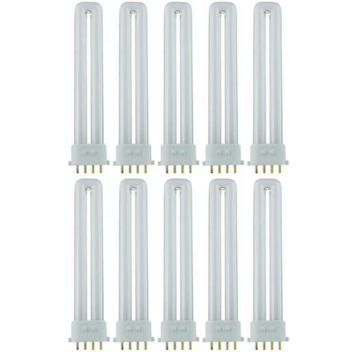 Sunlite PL13/E/SP27K/10PK 13W Compact Fluorescent Plug-in PL 4-Pin Bulb 720Lm Warm White 2700K 2GX7 Base (40493-SU)