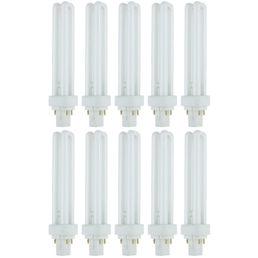 Sunlite PLD26/E/SP30K/10PK 26W Compact Fluorescent Plug-in PLD 4-Pin Bulb 1560Lm Warm White 3000K G24q3 Base (40557-SU)