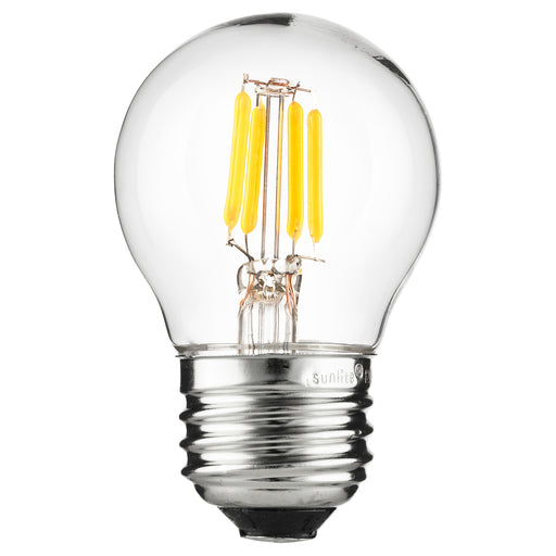 Sunlite G16/LED/FS/3W/E26/D/CL/27K/6PK 3W LED G16 Bulb 2700K 250Lm E26 Base 6-Pack (40963-SU)