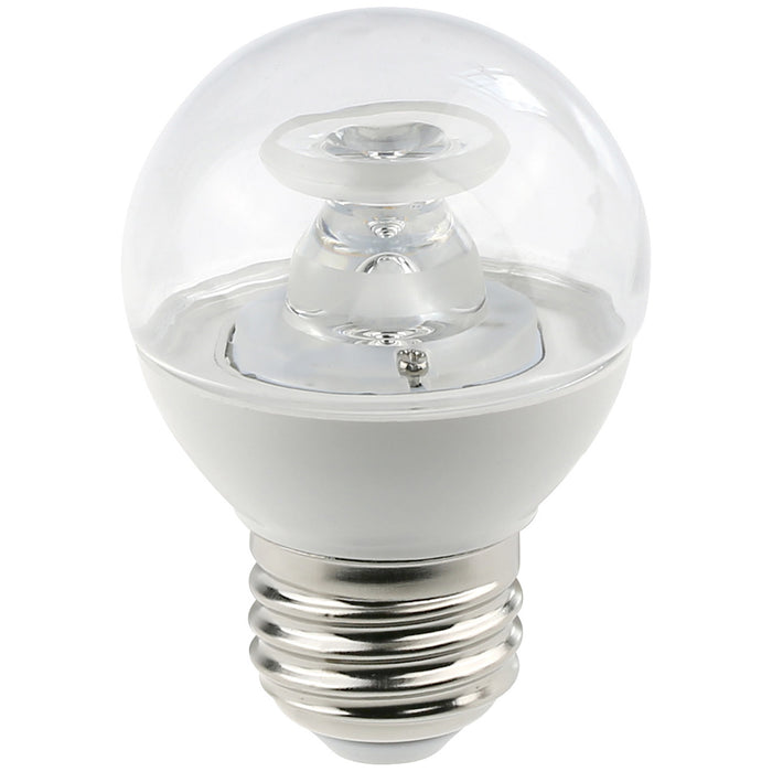 Sunlite G16/LED/7W/CL/30K/6PK 7W LED G16 Globe Light Bulb Medium E26 Base 3000K Clear 120V Dimmable 6 Pack (41896-SU)