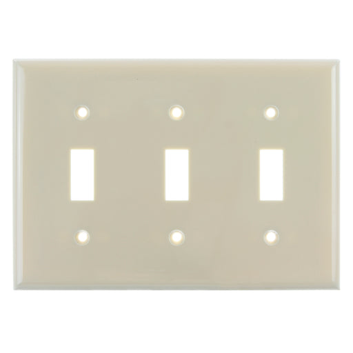 Sunlite E103I 3-Gang Toggle Switch Plate Ivory (50522-SU)