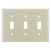 Sunlite E103I 3-Gang Toggle Switch Plate Ivory (50522-SU)