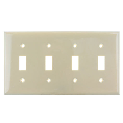 Sunlite E104I 4-Gang Toggle Switch Plate Ivory (50532-SU)