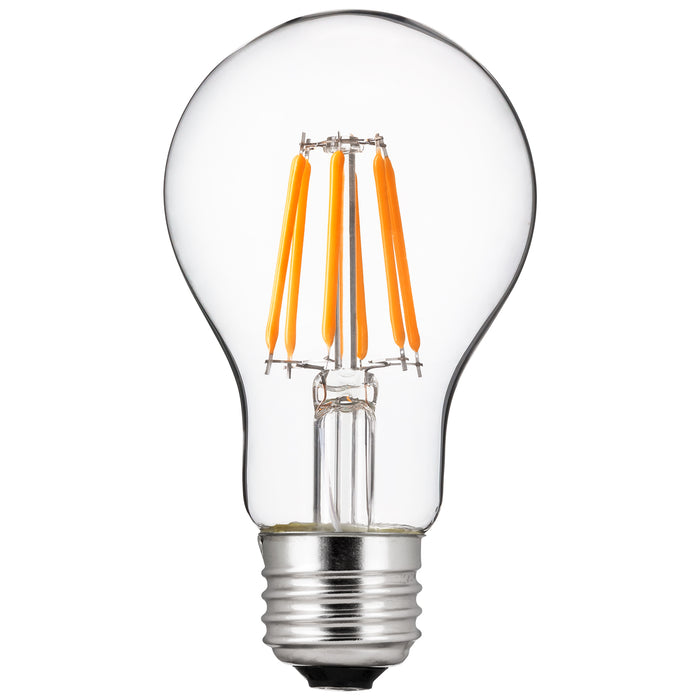 Sunlite A19/LED/FS/6W/22K 6W LED A19 Bulb 600Lm Amber 2000K Medium E26 Base (80476-SU)