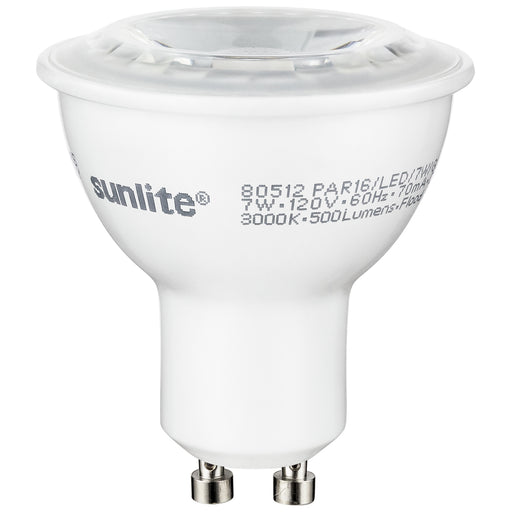 Sunlite PAR16/LED/7W/GU10/27K 7W LED PAR16 Bulb Dimmable 120V Energy Star 35 Degree 2700K 500Lm (80521-SU)