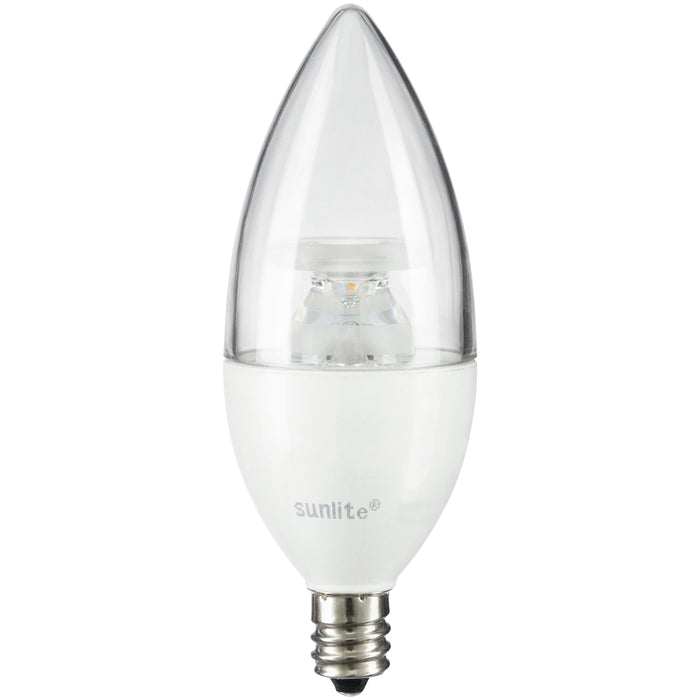 Sunlite CTC/LED/7W/30K 7W LED B11 Bulb 500Lm Warm White 3000K Candelabra E12 Base (80782-SU)