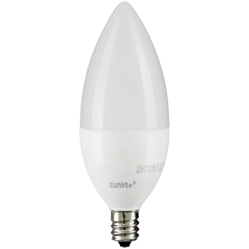 Sunlite CTF/LED/7W/30K 7W LED B11 Bulb 500Lm Warm White 3000K Candelabra E12 Base (80786-SU)
