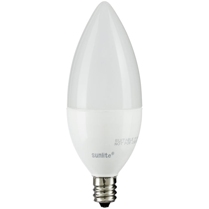Sunlite CTF/LED/7W/50K 7W LED B11 Bulb 500Lm Super White 5000K Candelabra E12 Base (80791-SU)