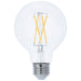 Sunlite G25/LED/FS/7.6W/940 7.6W LED Filament G25 Bulb 4000K Cool White 800Lm 120V 90 CRI Dimmable E26 Base (81236-SU)