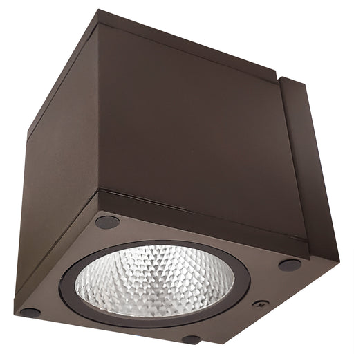 Sunlite LFX/CUBE/S/9W/30K/BRZ 9W LED Cube Outdoor Fixture Up Or Down 3000K Bronze (81293-SU)