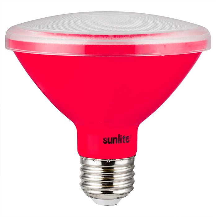 Sunlite PAR30/LED/8W/R 8W LED PAR30 Bulb Red Medium E26 Base (81470-SU)