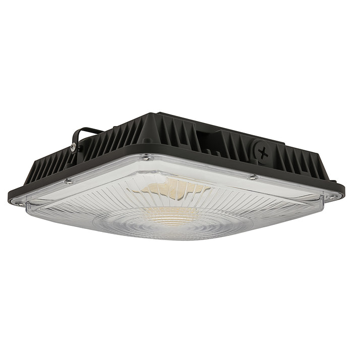 Sunlite LFX/MCM/MW/SCT LED Outdoor Canopy Fixture Wattage/CCT Selectable 30W/40W/60W 3000K/4000K/5000K 100-277V 0-10V Dimming Bronze (88129-SU)