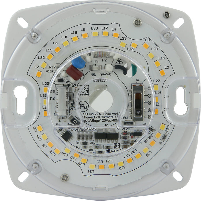 Sunlite MODULE/LED/4&#039;&#039;/17W/5SCT LED Module 4 Inch Energy Star Dimmable 90 CRI CCT Selectable 2700K/3000K/3500K/4000K/5000K (88476-SU)