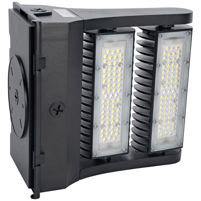 Sunlite LFX/RWP/60W/3SCT LED Rotatable Wall Pack 60W CCT Selectable 3000K/4000K/5000K 8600Lm 70 CRI 120-277V Black (97094-SU)