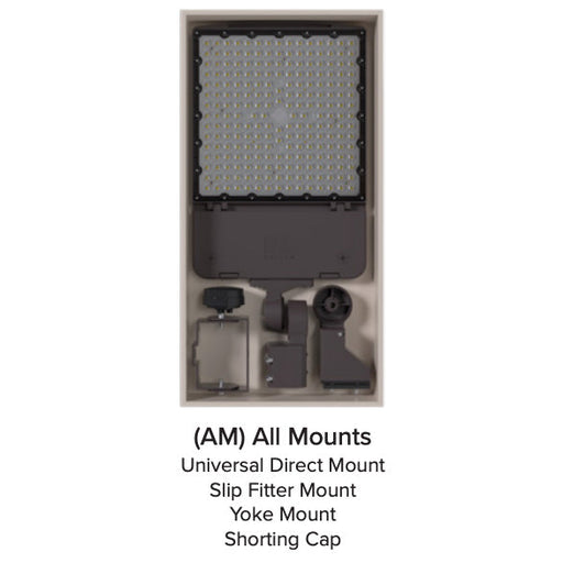 ESL Vision AL Series 150W Max Adjustable 3000K/4000K/5000K 120-277V Slip Fitter Universal Direct Mount Yoke Mount T2 Left Lens Bronze (ESL-AL-75150W-13050-BZAM-T2L)