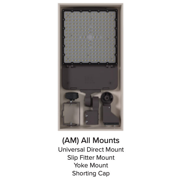 ESL Vision AL Series 320W Max Adjustable 3000K/4000K/5000K 120-277V Slip Fitter Universal Direct Mount Yoke Mount T4 Lens Bronze (ESL-AL-200320W-13050-BZAM-T4)