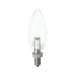 Halco B10CL1/827/LED 1W LED B10 2700K 120V 82 CRI Candelabra E12 Base Dimmable Clear Bulb (80172)