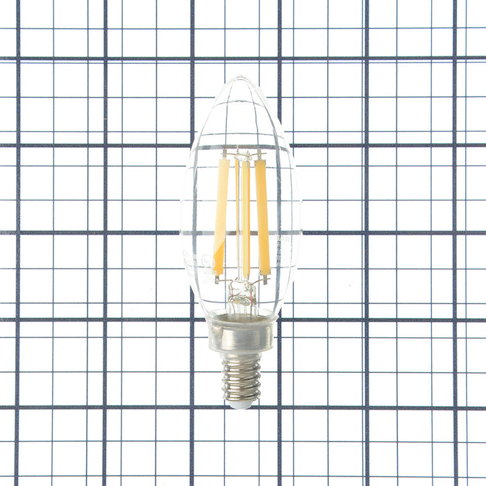 RAB Filament B11 Clear 5.5W 60W Equivalent 600Lm E26 90 CRI 3000K (B11-5-E12-930-F-C)