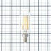 RAB Filament B11 Clear 5.5W 60W Equivalent 600Lm E26 90 CRI 3000K (B11-5-E12-930-F-C)