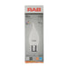 RAB Filament BA11 5.5W 60W Equivalent 500Lm E26 90 CRI 2700K Dimmable Frosted (BA11-5-E26-927-F-F)