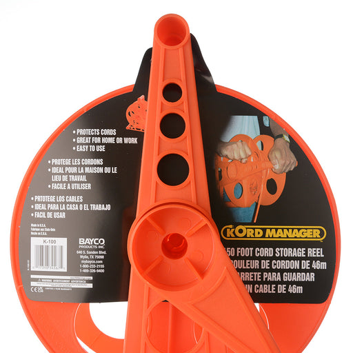 Bayco Deluxe 150 Foot Cord Storage Reel On Stand (K-100)