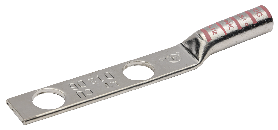 Penn Union Copper Compression Lug Long Barrel Two Hole Bottom Stacking Lug With Closed Transition (BBLB065D)