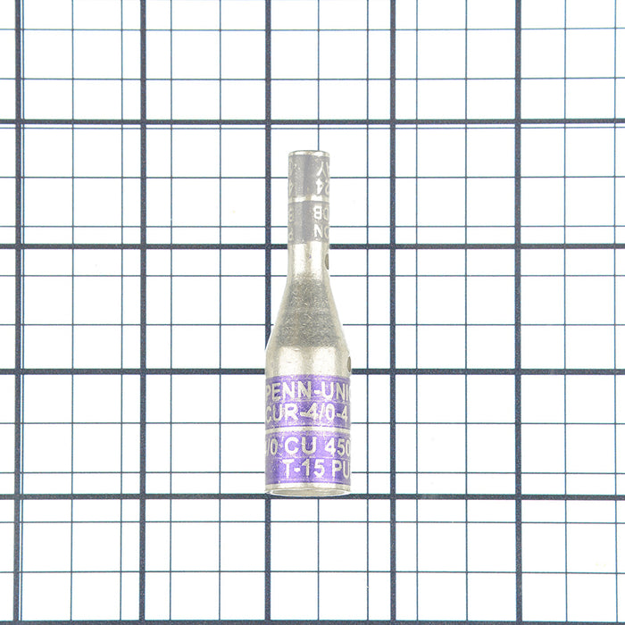 Penn Union Copper Reducing Compression Splice With Inspection Windows 4/0 AWG And 4 AWG (BCUR4/04)