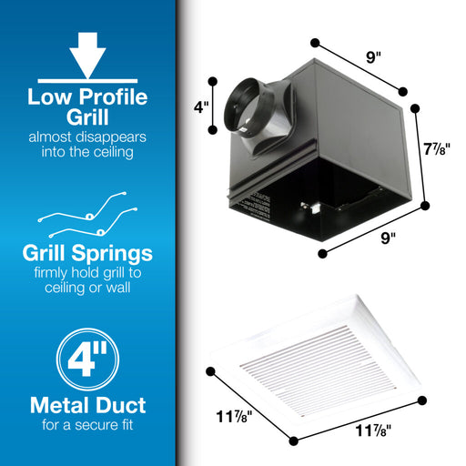 Air King 100 CFM Energy Star Certified Deluxe Quiet Exhaust Fan (BFC100)
