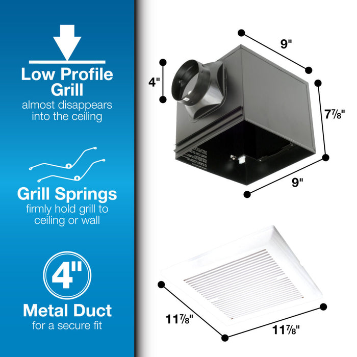 Air King 100 CFM Energy Star Certified Deluxe Quiet Exhaust Fan (BFC100)