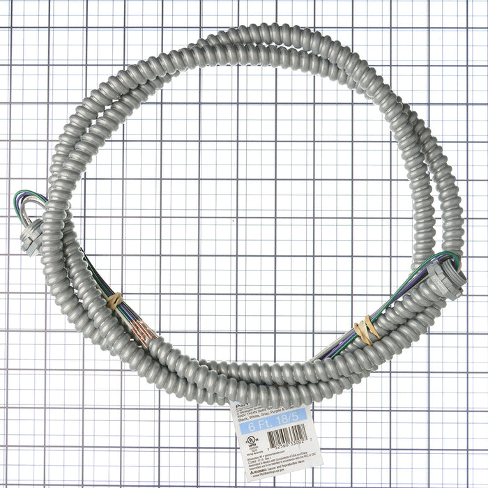 Bergen Fixture Whip 6 Foot 18/5 Solid Steel Screw-In (BFW1856S01)